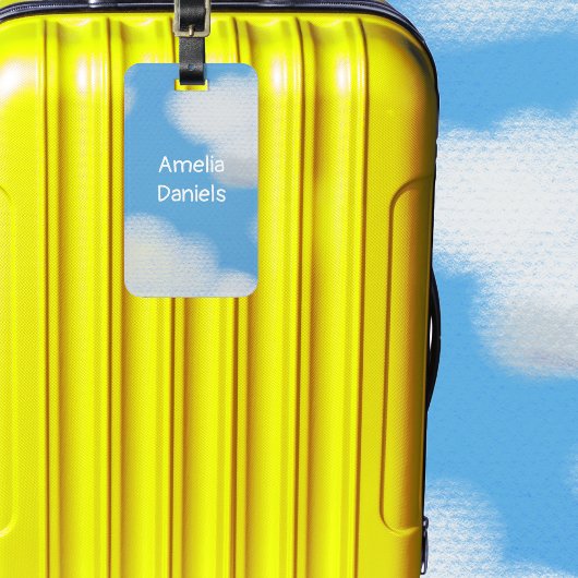 Personalisiert in den Wolken Gepäckanhänger