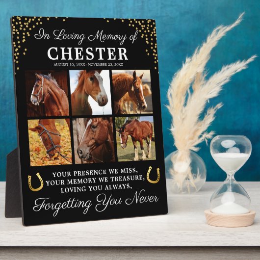 Personalisiert in der Erinnerung Fotoplatte (Seite)