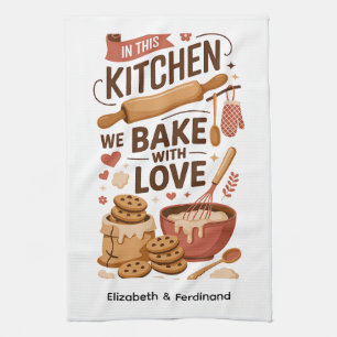 Personalisiert IN DER KÜCHE BACKEN WIR... Geschirrtuch