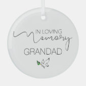 Personalisiert in der Liebe Erinnerung Weihnachtsb Ornament Aus Glas (Vorderseite)