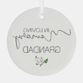 Personalisiert in der Liebe Erinnerung Weihnachtsb Ornament Aus Glas (Rückseite)