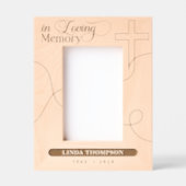 Personalisiert in der liebenden Erinnerung Holzkre Geätzte Rahmen (Vorderseite)