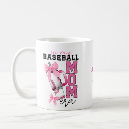 Personalisiert in meiner Baseball-Mama Kaffeetasse (Links)