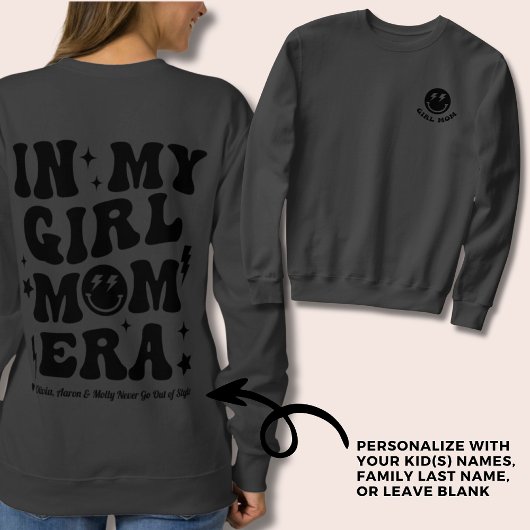 Personalisiert in meiner Girl Mama Era Sweatshirt