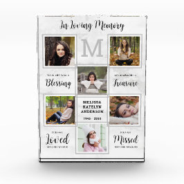 Personalisiert in Memorial zur Erinnerung Fotoblock