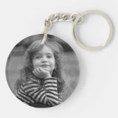 Personalisiert in Memory Memorial Angel Wings Foto Schlüsselanhänger (Rückseite)