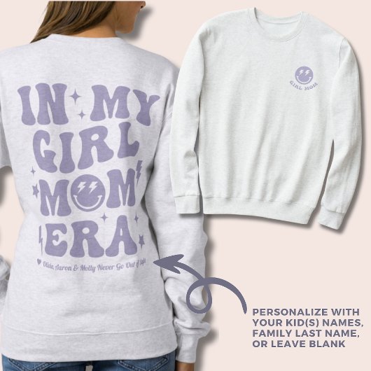 Personalisiert in My Girl Mama Era Sweatshirt Lila
