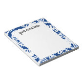 Personalisiert Indigo Blue Gefärbte Krawatte Edito Notizblock (angewinkelt)