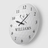 Personalisiert Individuelle Name Golf Ball Große Wanduhr (Winkel)