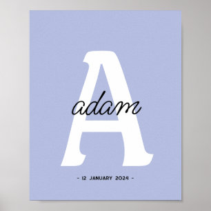 Personalisiert   Individuelle Name Monogram Poster