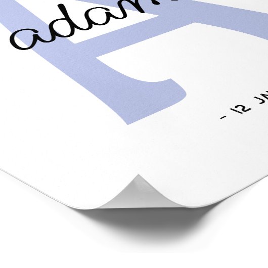 Personalisiert | Individuelle Name Monogram Poster (Ecke)