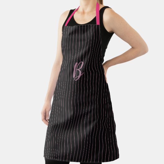 Personalisiert/Initialisiert, schwarz und rosa ges Schürze (InSitu)