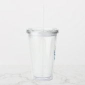 Personalisiert Inspiration Blue Abstrakt Iceberg Acryltrinkbecher (Rechts)