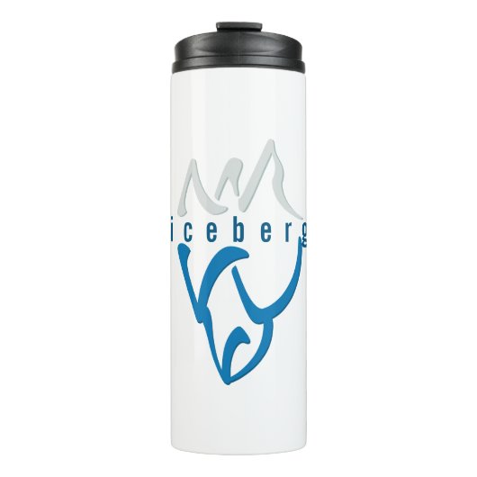 Personalisiert Inspiration Blue Abstrakt Iceberg Thermosbecher (Vorderseite)