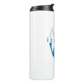 Personalisiert Inspiration Blue Abstrakt Iceberg Thermosbecher (Nach links gedreht)