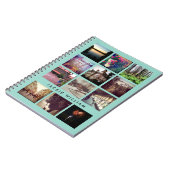 Personalisiert Instagram Foto Mini Blue Notebook Notizblock (Linke Seite)