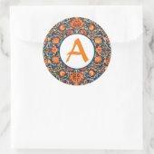 PERSONALISIERT INTIAL William Morris ROUND STICKER (Tasche)
