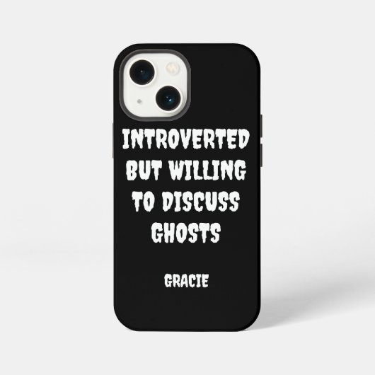 Personalisiert Introvertiertes Ghost iPhone Hülle (Rückseite)