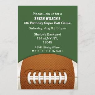 Personalisiert Invites Sports Party Fußball Thema Einladung
