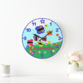 Personalisiert IRGENDEINE NAMENSschmetterlings-Uhr Große Wanduhr (Zuhause)