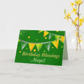 Personalisiert Irish Birthday Segen Scripture Karte (Gelbe Blume)
