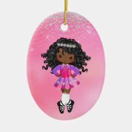 Personalisiert Irish Dance African American Holida Keramik Ornament