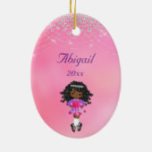 Personalisiert Irish Dance African American Holida Keramik Ornament (Hinten)