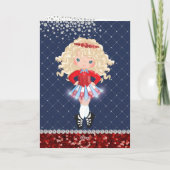 Personalisiert Irish Dance Blond Girl Geburtstag Karte (Rückseite)