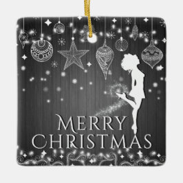 Personalisiert Irish Dance Frohe Weihnachten Keramikornament