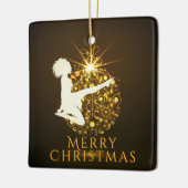 Personalisiert Irish Dance Golden Christmas Keramikornament (Links)