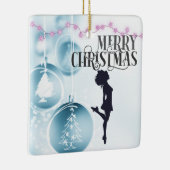 Personalisiert Irish Dance Hard Shoe Blue Christma Keramikornament (Rechts)