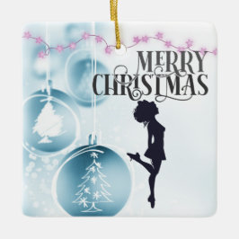 Personalisiert Irish Dance Hard Shoe Blue Christma Keramikornament