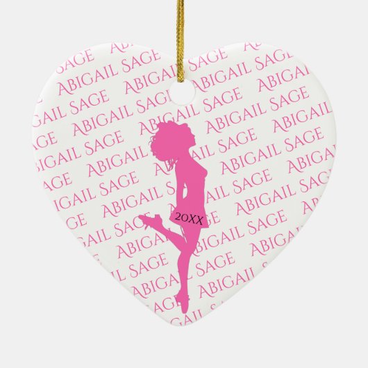Personalisiert Irish Dance Hard Shoe Weihnachten Keramik Ornament (Hinten)