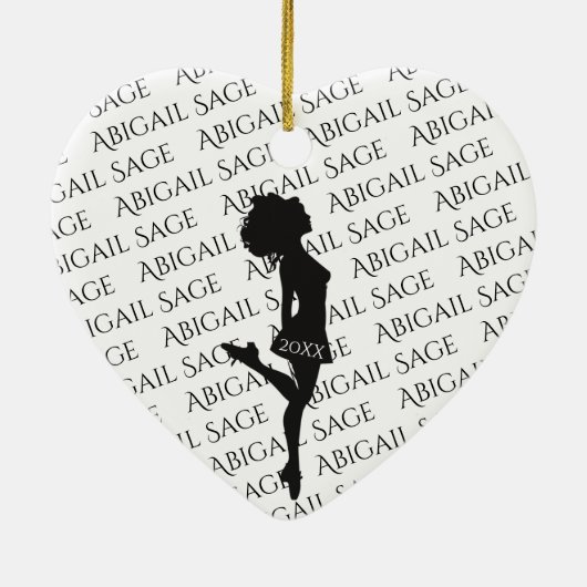 Personalisiert Irish Dance Hard Shoe Weihnachten Keramik Ornament (Hinten)