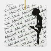 Personalisiert Irish Dance Hard Shoe Weihnachten Keramikornament (Rückseite)