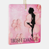 Personalisiert Irish Dance Pink Kleeblatts Weihnac Keramikornament (Rechts)