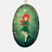 Personalisiert Irish Dance Red Hair Christmas Keramik Ornament (Links)