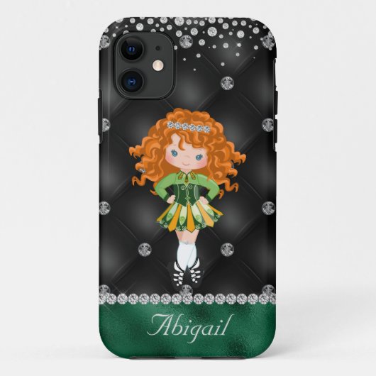 Personalisiert Irish Dance Redhead Girl Soft Shoe  Case-Mate iPhone Hülle (Rückseite)