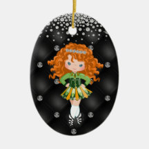 Personalisiert Irish Dance Redhead Girl Weihnachte