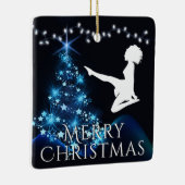 Personalisiert Irish Dance Soft Shoe Blue Weihnach Keramikornament (Rechts)