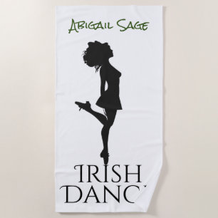 Personalisiert Irish Dancer Hard Shoe Dance Strandtuch