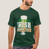 Personalisiert Irish Drink Team Dark T - Shirt (Vorderseite)