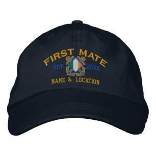 Personalisiert Irish First Mate Nautical Embroider Bestickte Baseballkappe