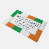 Personalisiert IRISH FLAG Willkommen Fußmatte (Schrägansicht)
