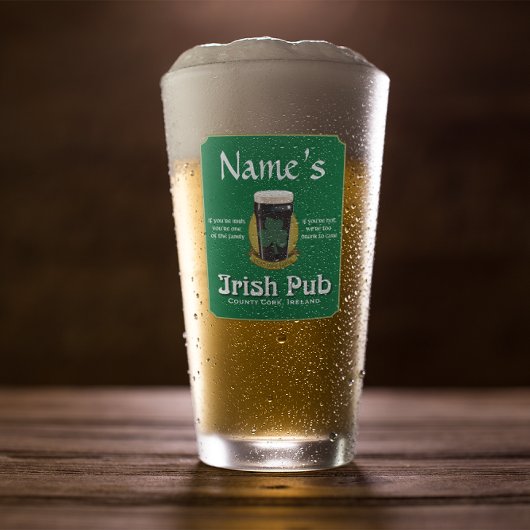 Personalisiert Irish Pub Pint Glas
