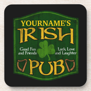 Personalisiert Irish Pub Sign Getränkeuntersetzer