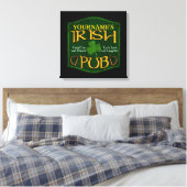 Personalisiert Irish Pub Sign Leinwanddruck (Insitu (Schlafzimmer))