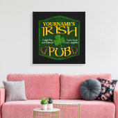 Personalisiert Irish Pub Sign Leinwanddruck (Insitu (Wohnzimmer))