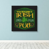Personalisiert Irish Pub Sign Leinwanddruck (Insitu (Holzboden))