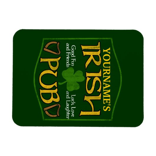 Personalisiert Irish Pub Sign Magnet (Horizontal)